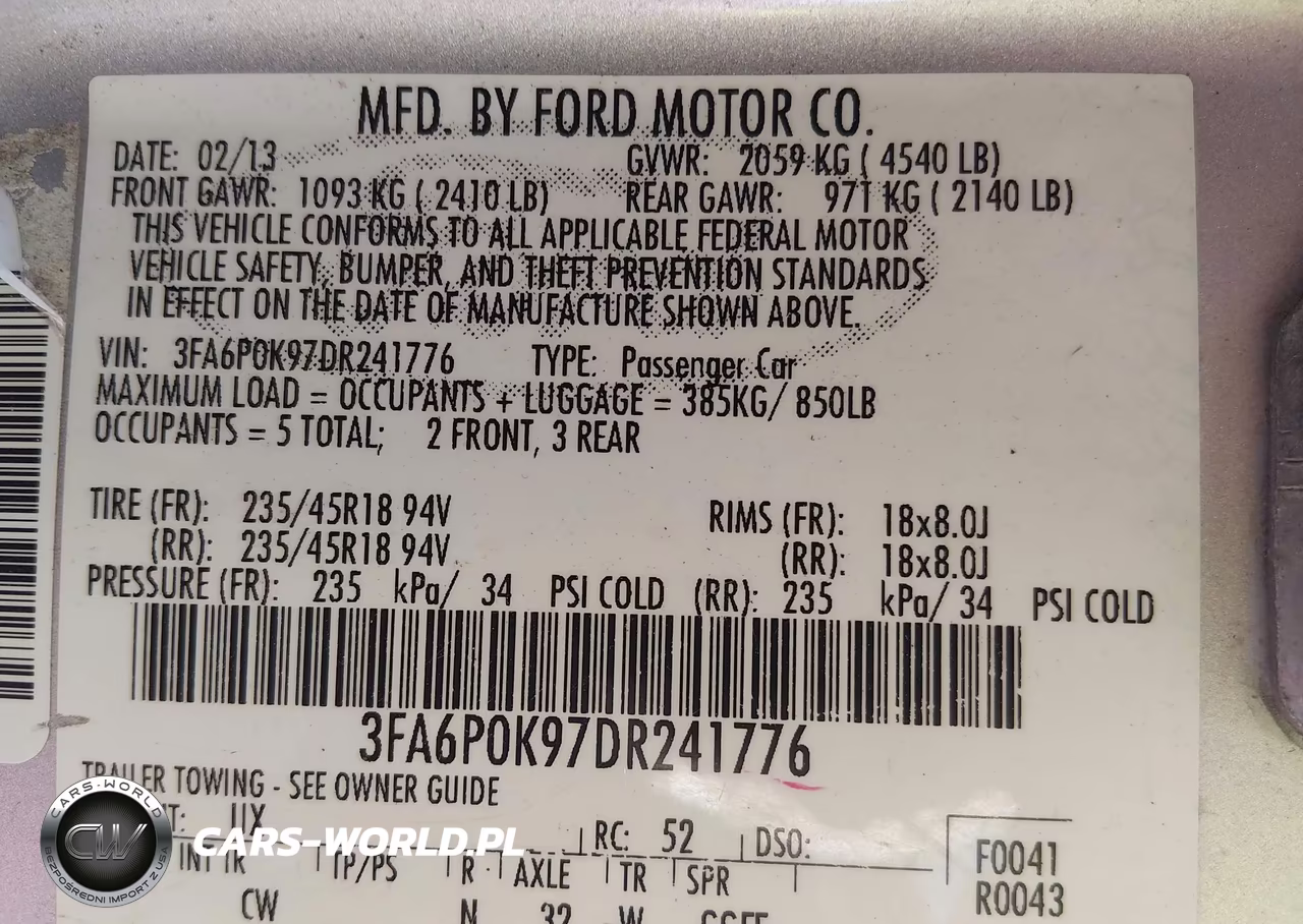 2013 Ford Fusion Titanium VIN:3FA6P0K97DR241776 - 9