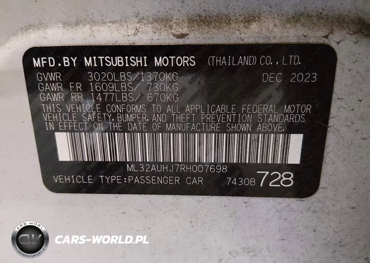 2024 Mitsubishi Mirage Es VIN:ML32AUHJ7RH007698 - 9