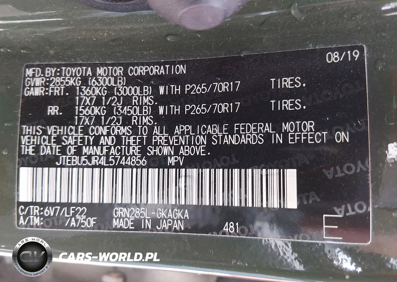 2020 Toyota 4Runner Trd Pro VIN:JTEBU5JR4L5744856 - 9