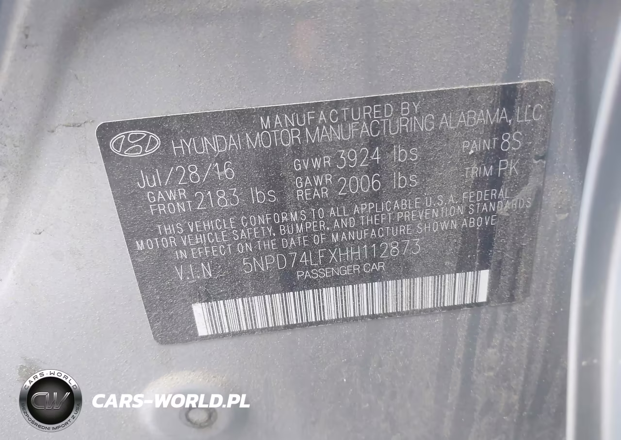2017 Hyundai Elantra Se VIN:5NPD74LFXHH112873 - 9