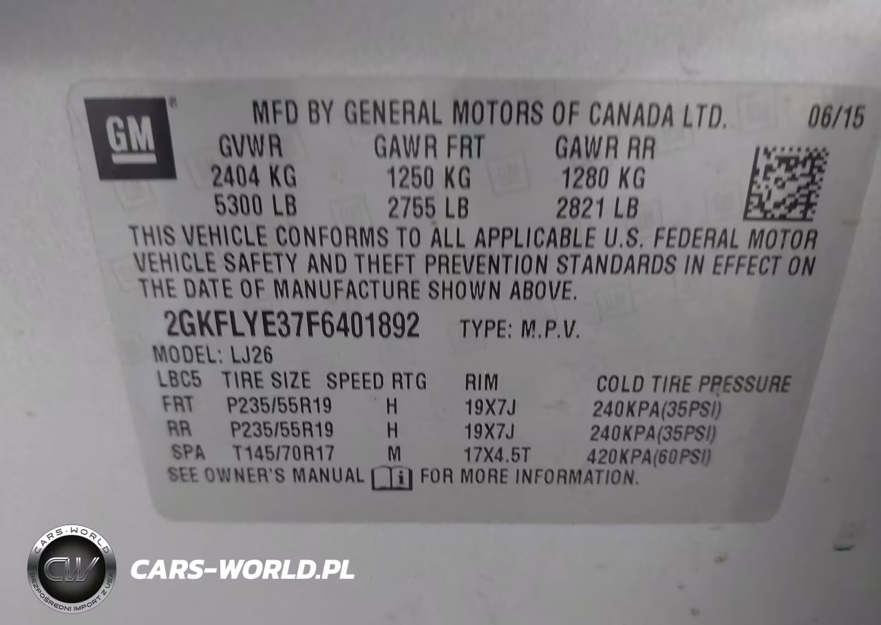 2015 GMC Terrain Slt-2 VIN:2GKFLYE37F6401892 - 9