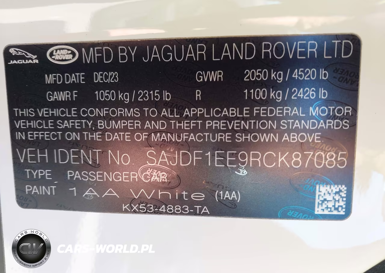 2024 Jaguar F-Type P450 R-Dynamic Rwd Automatic VIN:SAJDF1EE9RCK87085 - 9