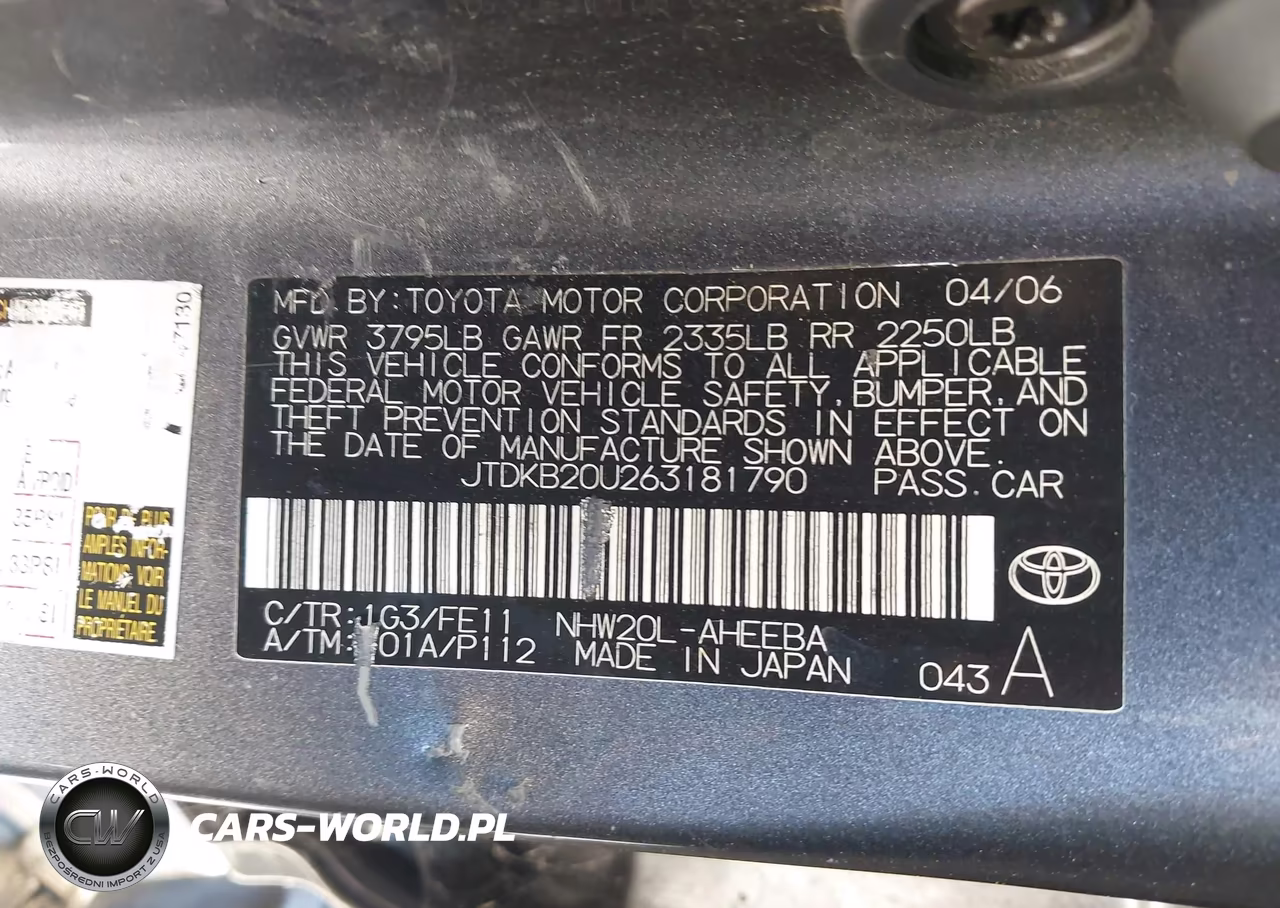2006 Toyota Prius VIN:JTDKB20U263181790 - 9