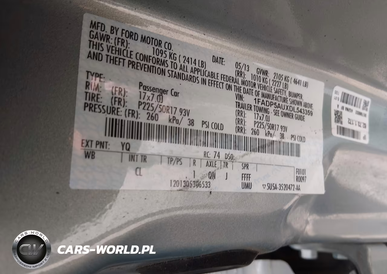 2013 Ford C-Max Hybrid Se VIN:1FADP5AUXDL543359 - 9