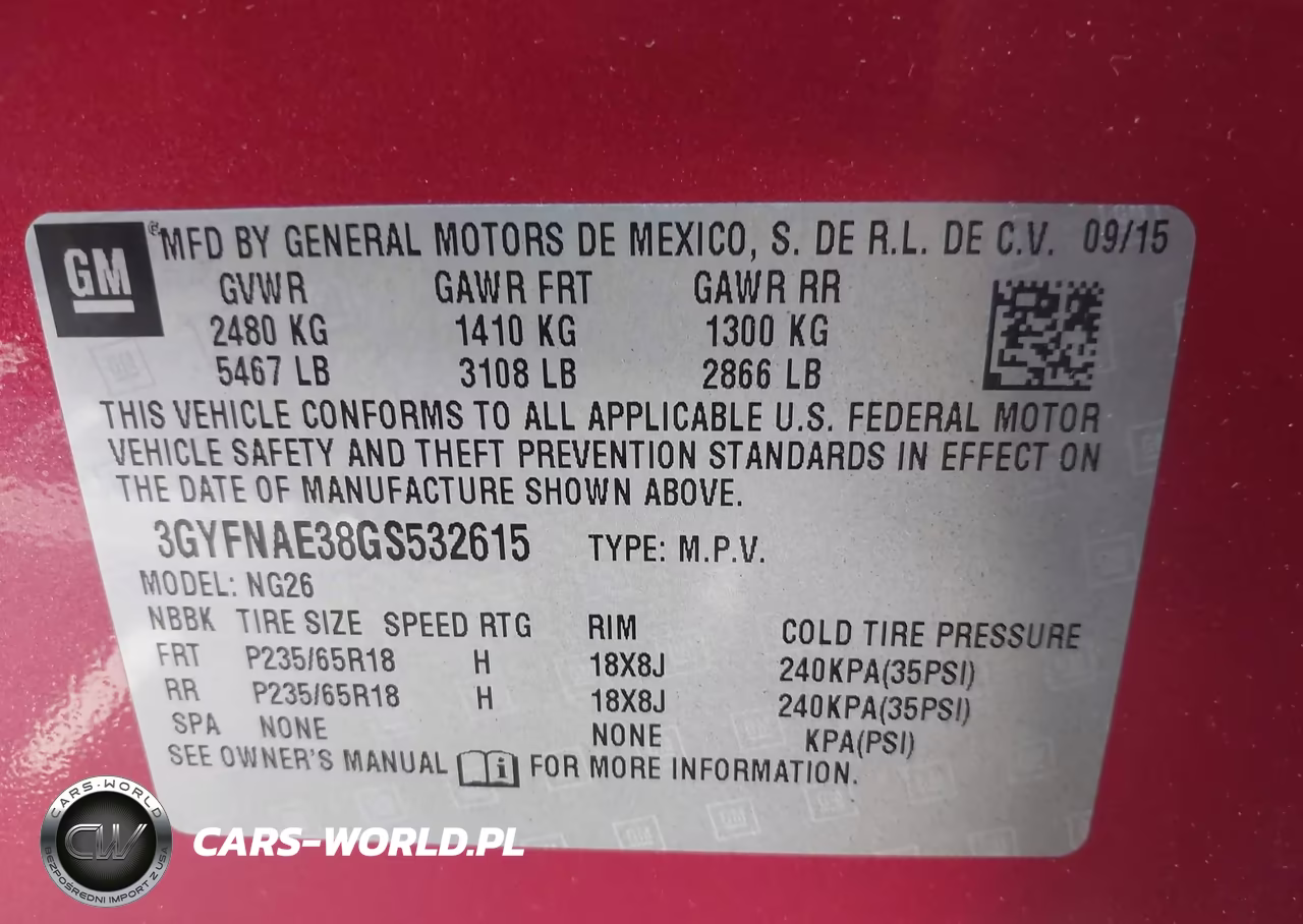 2016 Cadillac Srx Standard VIN:3GYFNAE38GS532615 - 9
