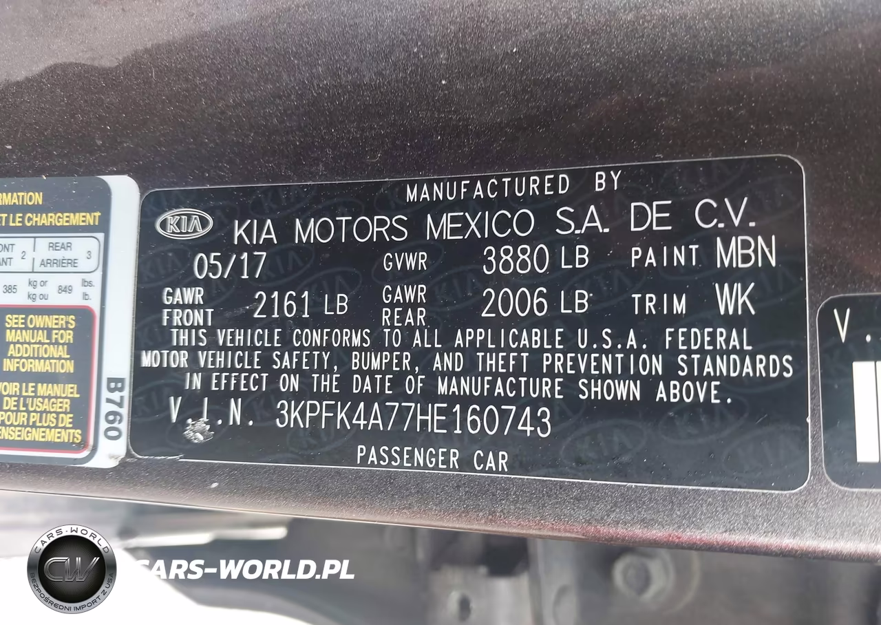 2017 Kia Forte Lx VIN:3KPFK4A77HE160743 - 9