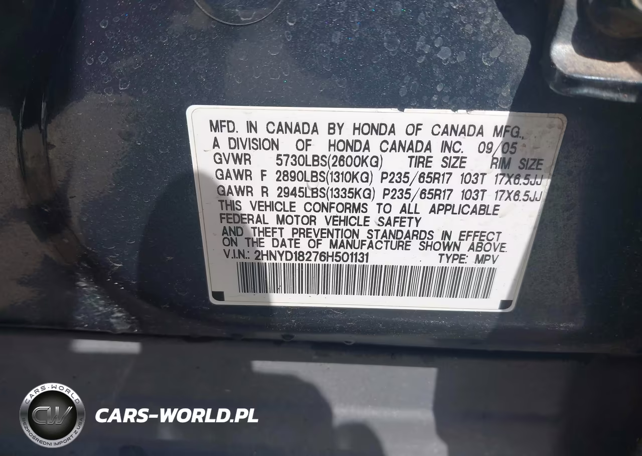 2006 Acura Mdx VIN:2HNYD18276H501131 - 9