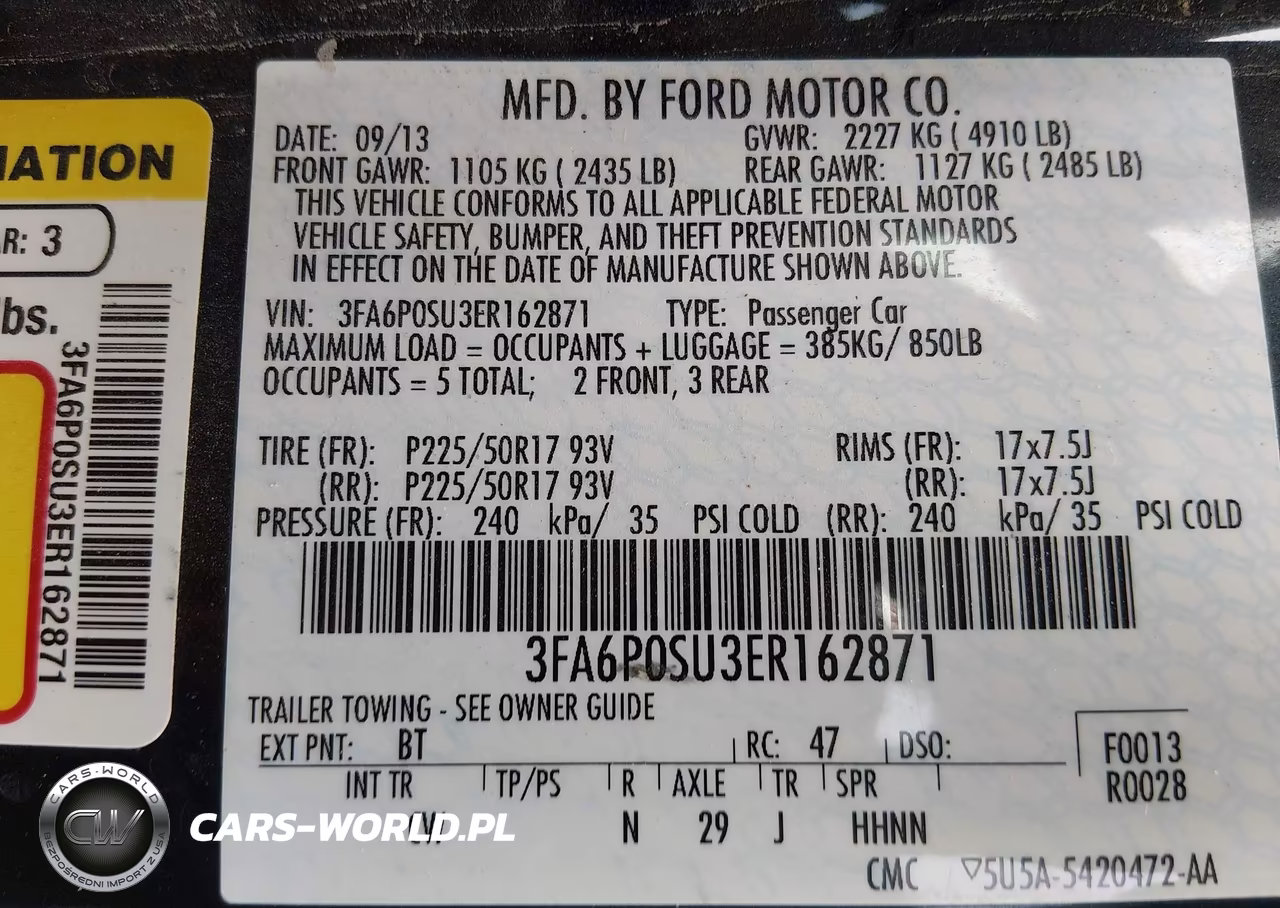 2014 Ford Fusion Energi Titanium VIN:3FA6P0SU3ER162871 - 9