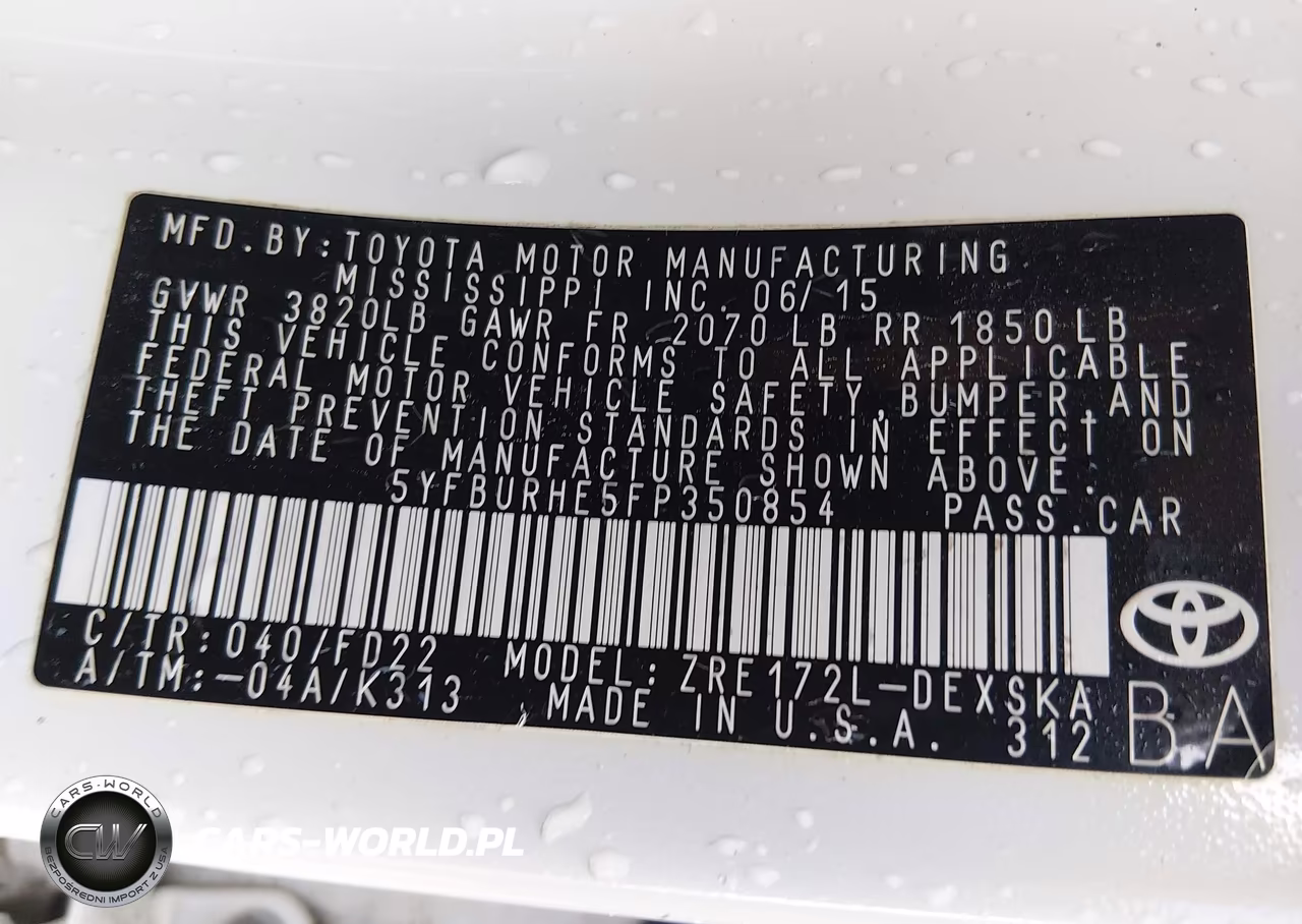 2015 Toyota Corolla S Plus VIN:5YFBURHE5FP350854 - 9