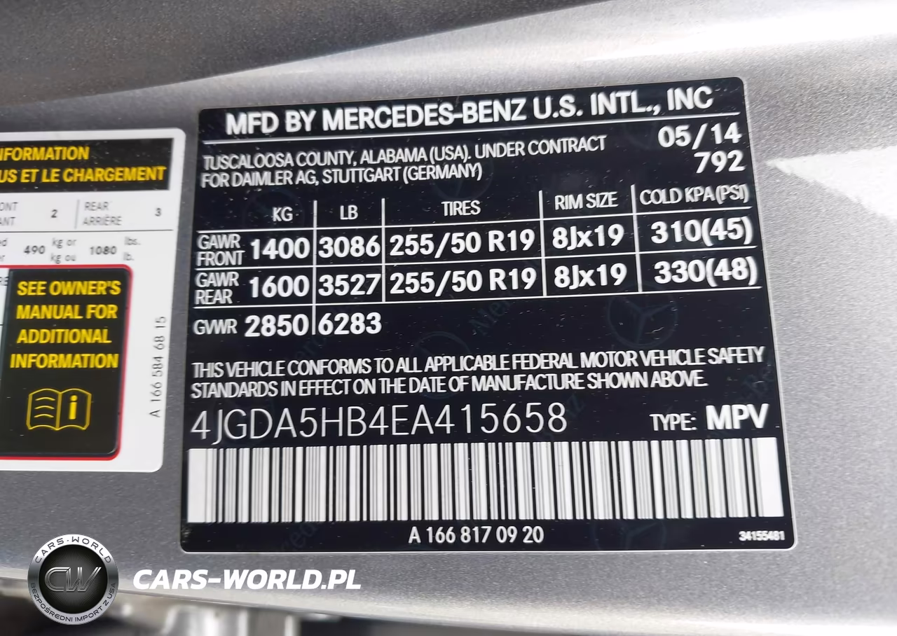 2014 Mercedes-Benz Ml 350 4Matic VIN:4JGDA5HB4EA415658 - 9
