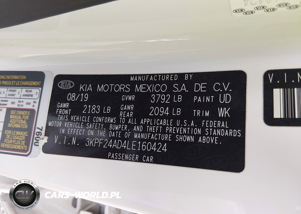2020 Kia Forte Fe VIN:3KPF24AD4LE160424 - 9