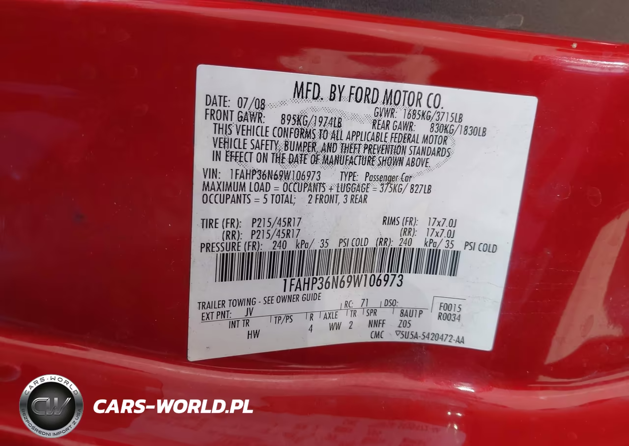2009 Ford Focus Ses VIN:1FAHP36N69W106973 - 9