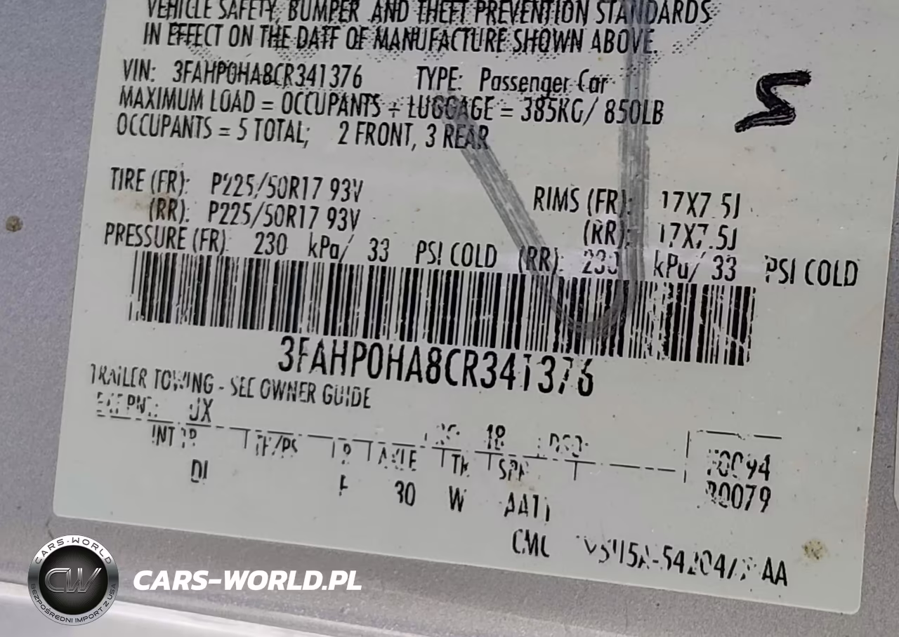 2012 Ford Fusion Se VIN:3FAHP0HA8CR341376 - 9