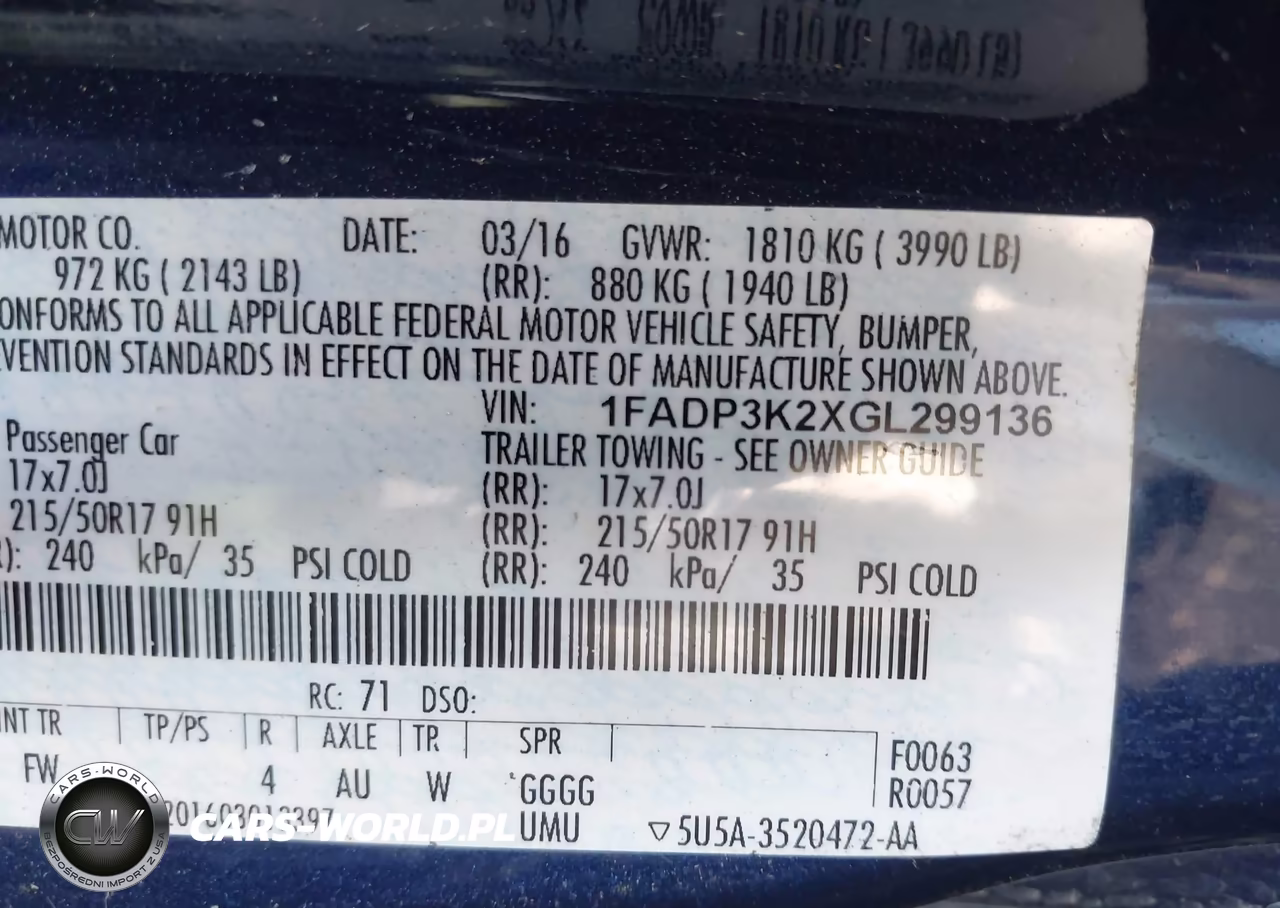 2016 Ford Focus Se VIN:1FADP3K2XGL299136 - 9