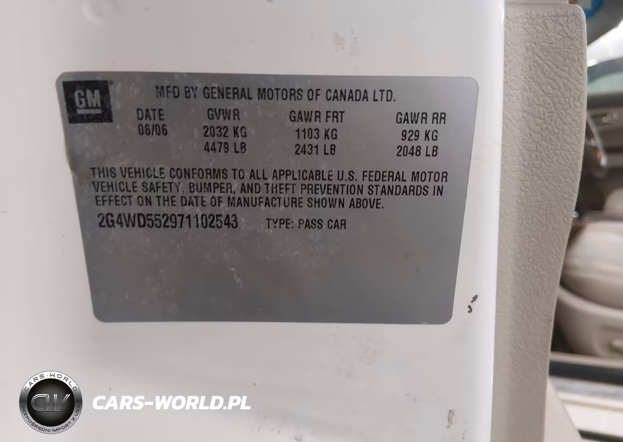 2007 Buick Lacrosse Cxl VIN:2G4WD552971102543 - 9