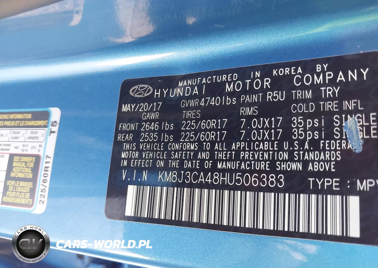 2017 Hyundai Tucson Limited VIN:KM8J3CA48HU506383 - 9