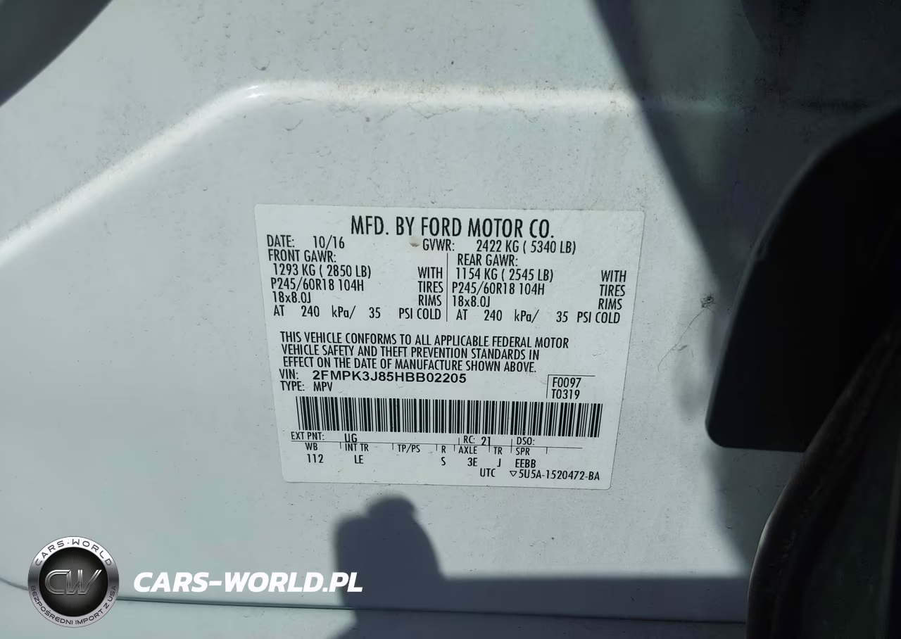 2017 Ford Edge Sel VIN:2FMPK3J85HBB02205 - 9