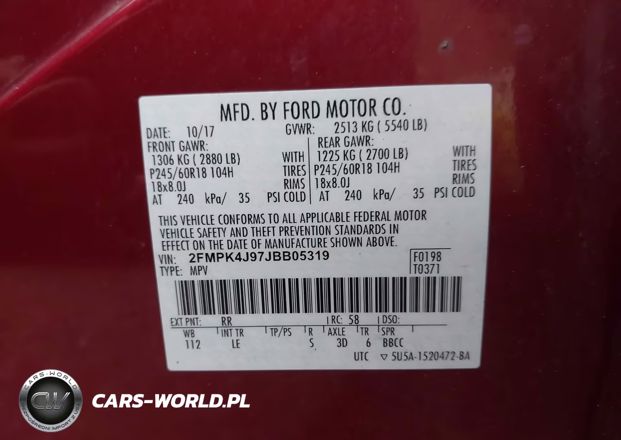 2018 Ford Edge Sel VIN:2FMPK4J97JBB05319 - 9