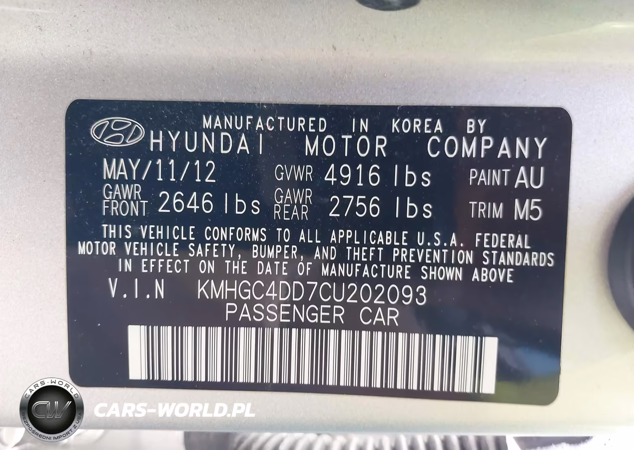 2012 Hyundai Genesis 3.8 VIN:KMHGC4DD7CU202093 - 9