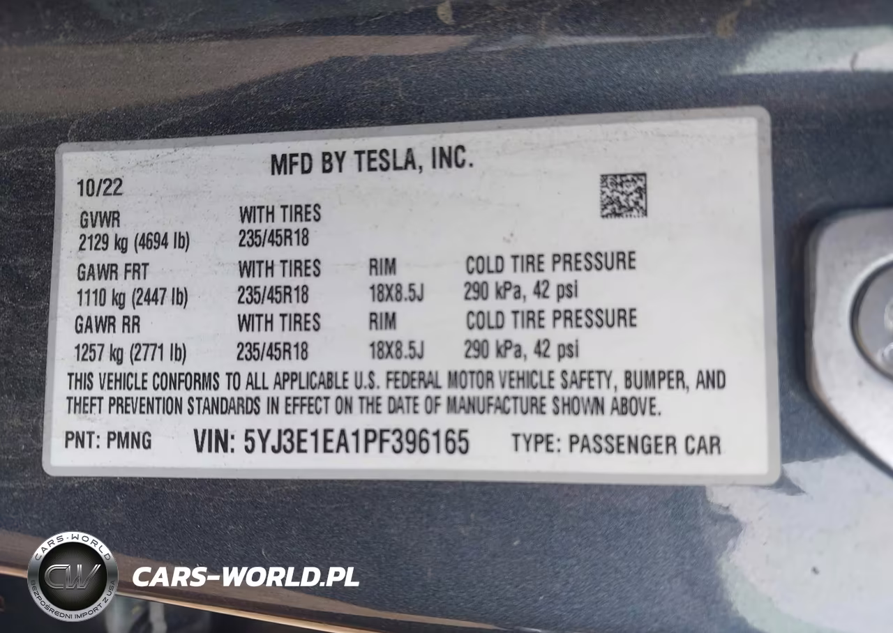 2023 Tesla Model 3 Rear-Wheel Drive VIN:5YJ3E1EA1PF396165 - 9