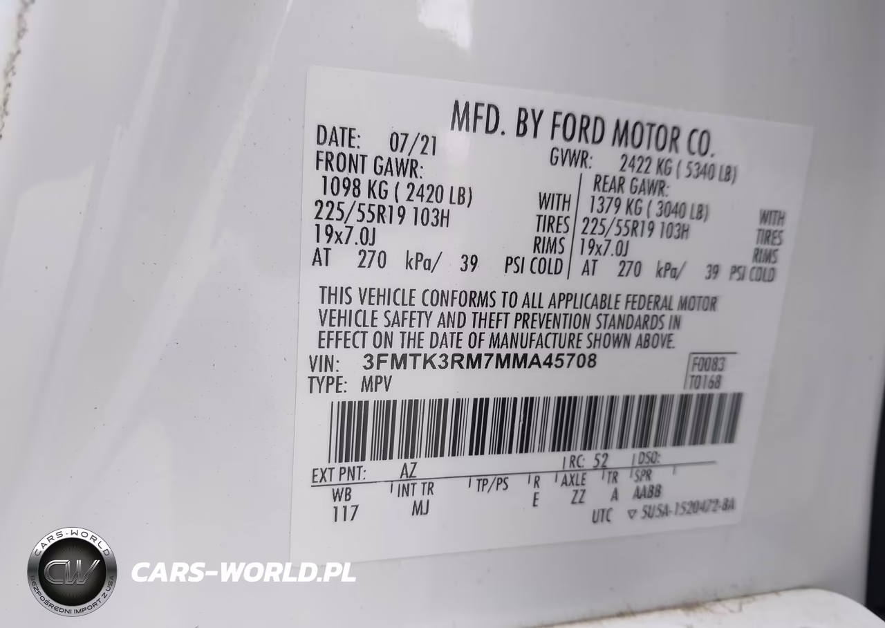 2021 Ford Mustang Mach-E Premium VIN:3FMTK3RM7MMA45708 - 9