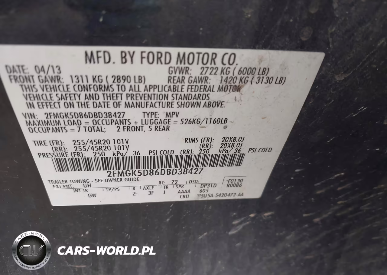 2013 Ford Flex Limited VIN:2FMGK5D86DBD38427 - 9