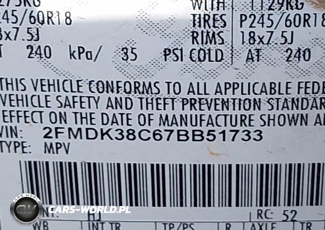 2007 Ford Edge Sel VIN:2FMDK38C67BB51733 - 9