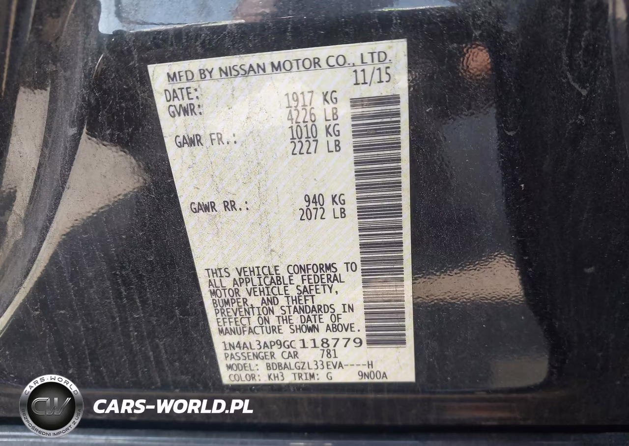 2016 Nissan Altima 2.5 S VIN:1N4AL3AP9GC118779 - 9