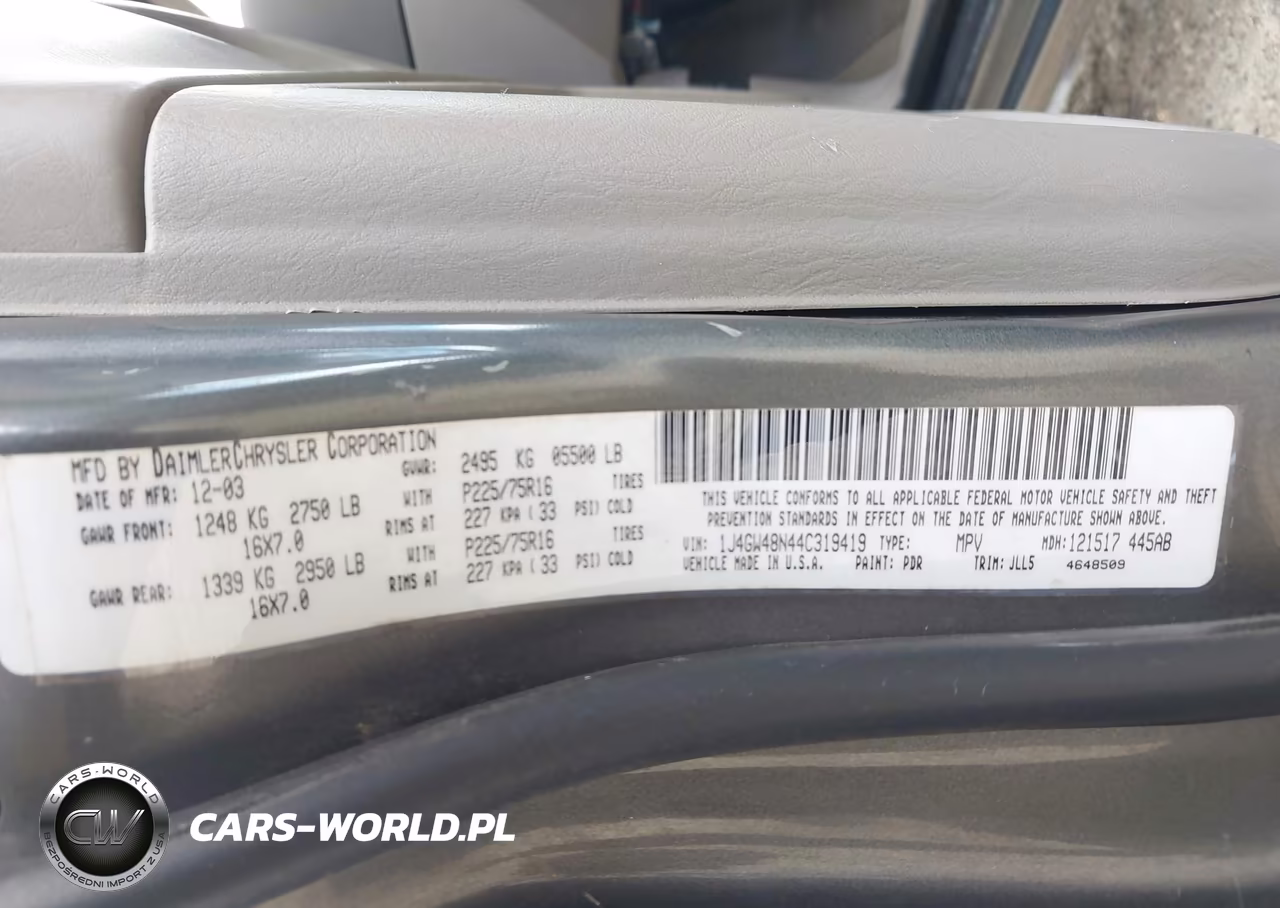 2004 Jeep Grand Cherokee Laredo VIN:1J4GW48N44C319419 - 9