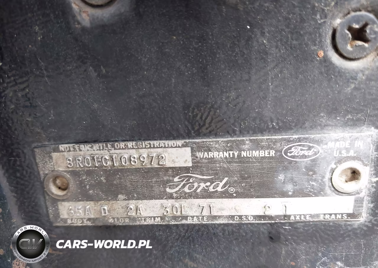 1968 Ford Mustang VIN:0000008R01C108972 - 9