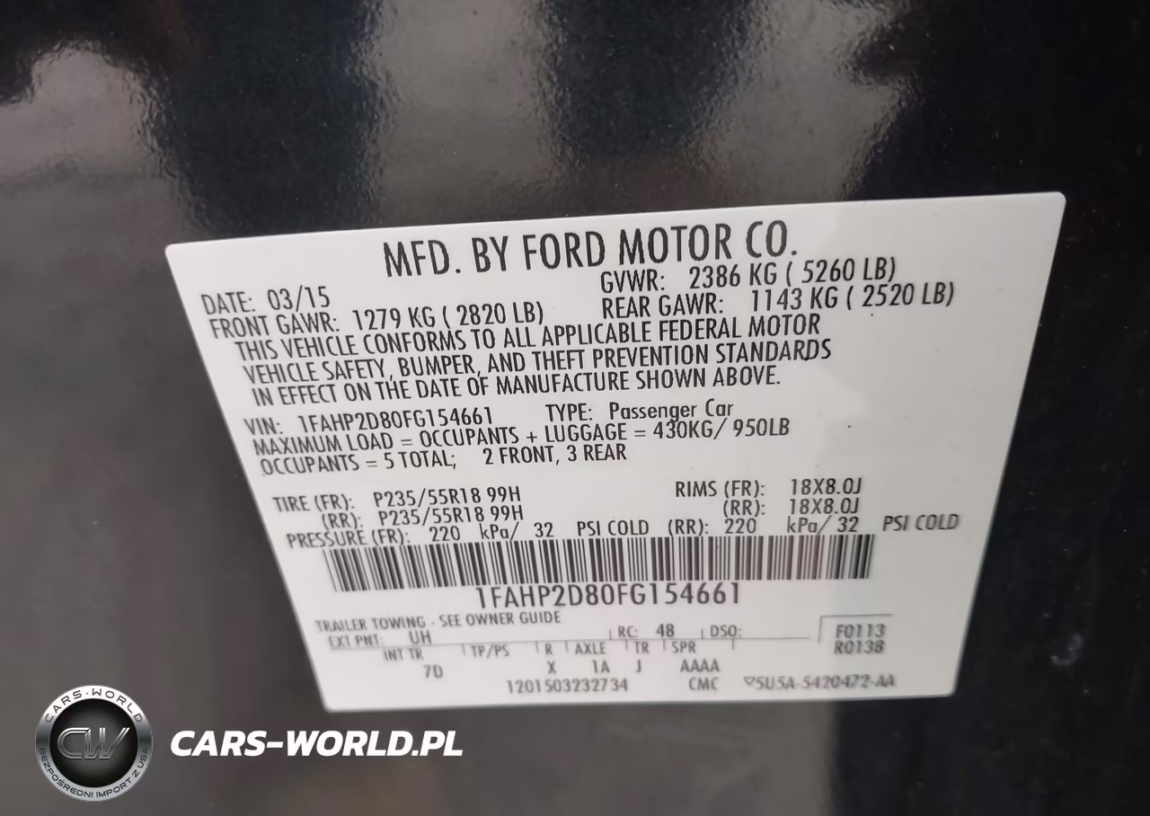 2015 Ford Taurus Se VIN:1FAHP2D80FG154661 - 9