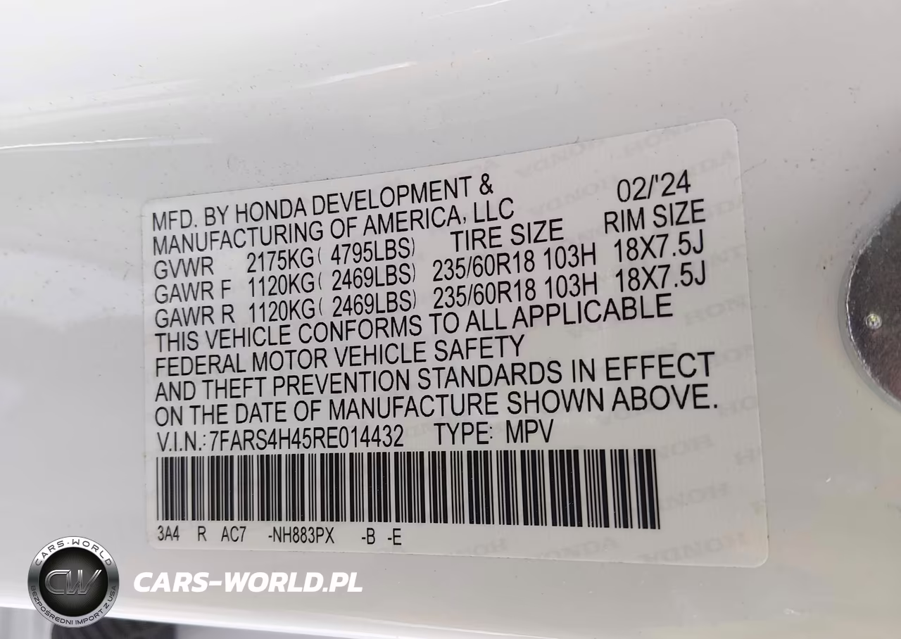 2024 Honda Cr-V Ex Awd VIN:7FARS4H45RE014432 - 9