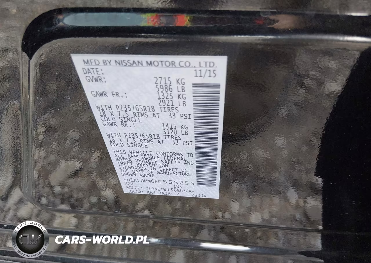 2015 Infiniti Qx60 VIN:5N1AL0MM6FC555255 - 9