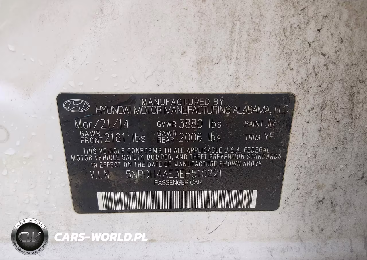 2014 Hyundai Elantra Limited VIN:5NPDH4AE3EH510221 - 9