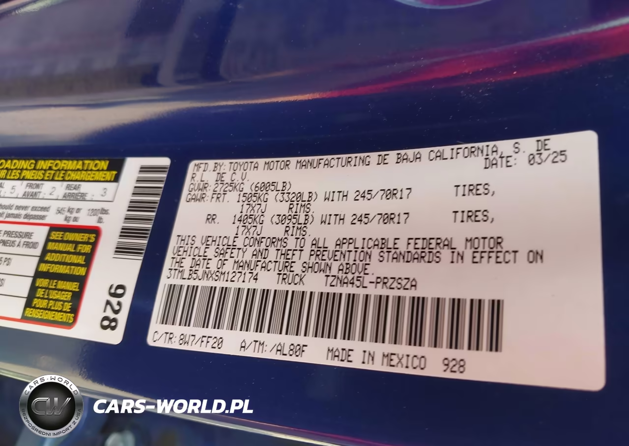 2025 Toyota Tacoma Sr5 VIN:3TMLB5JNXSM127174 - 9