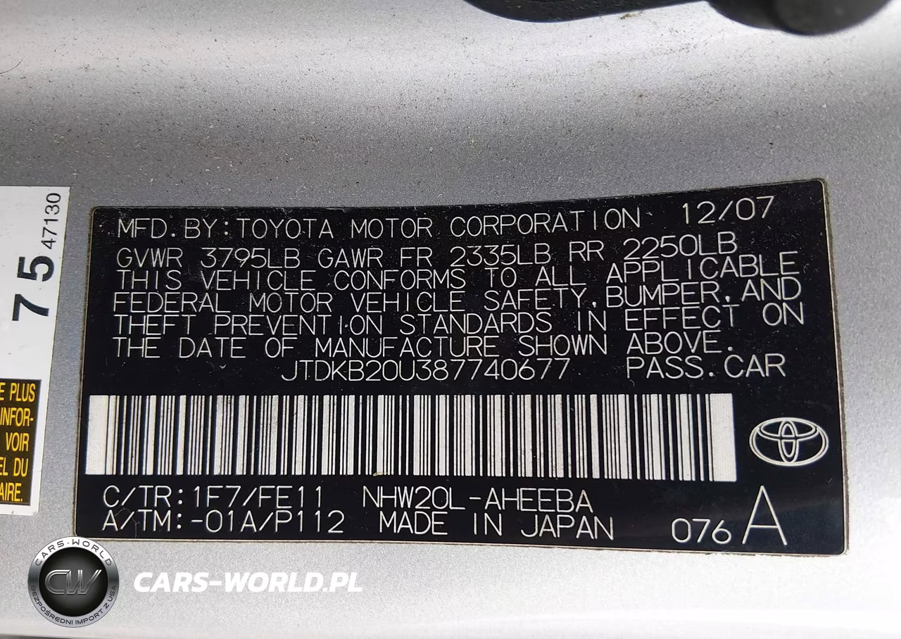 2008 Toyota Prius VIN:JTDKB20U387740677 - 9