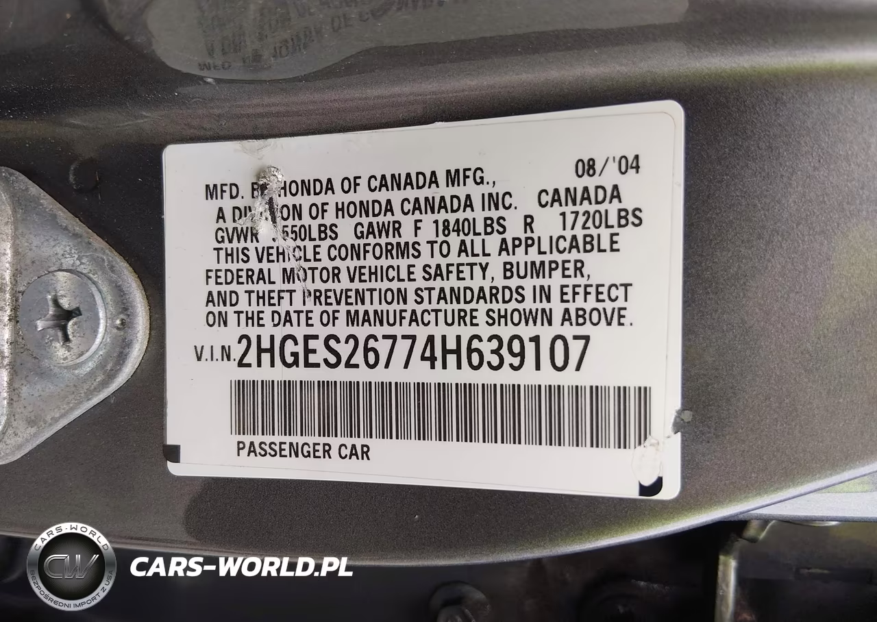 2004 Honda Civic Ex VIN:2HGES26774H639107 - 9