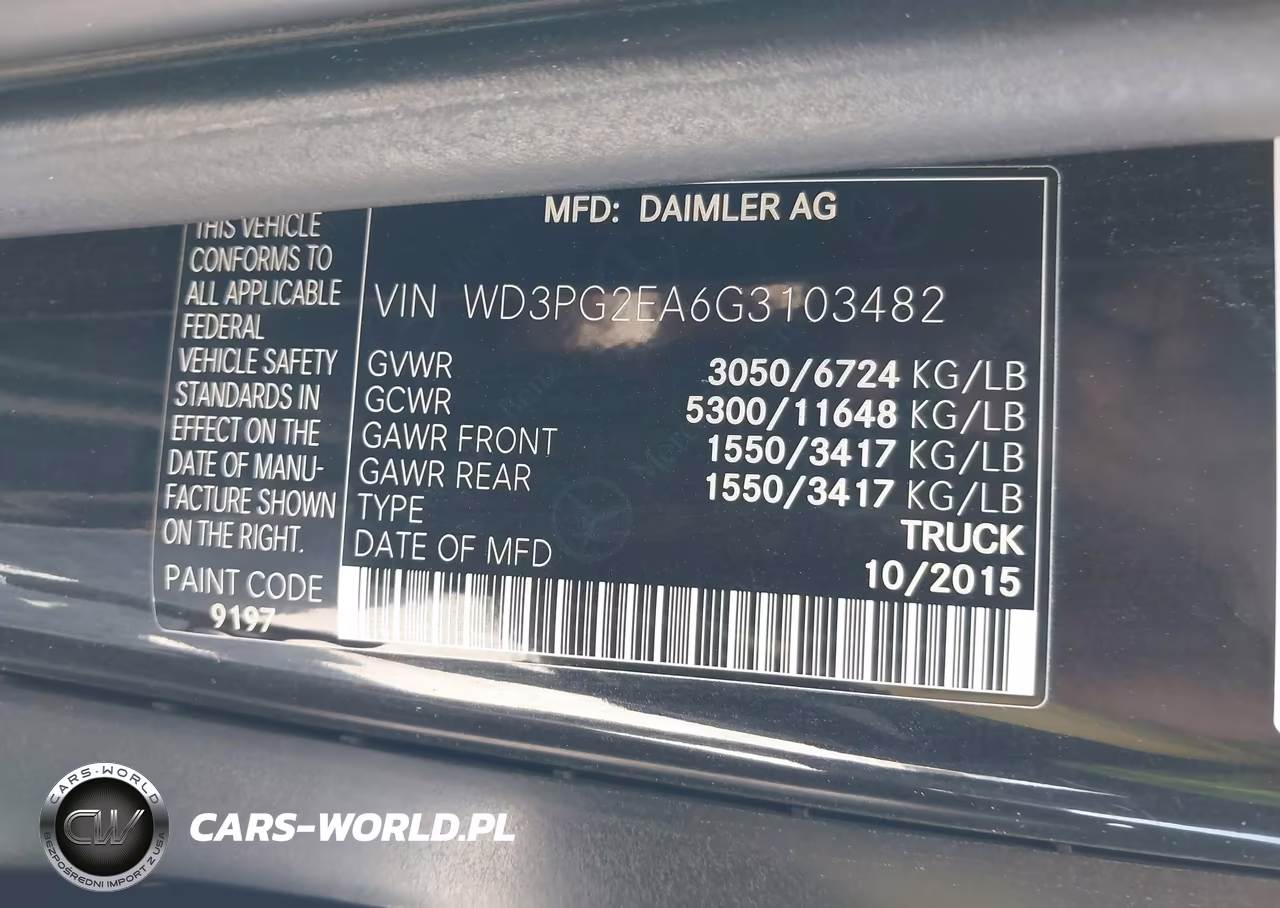 2016 Mercedes-Benz Metris VIN:WD3PG2EA6G3103482 - 9