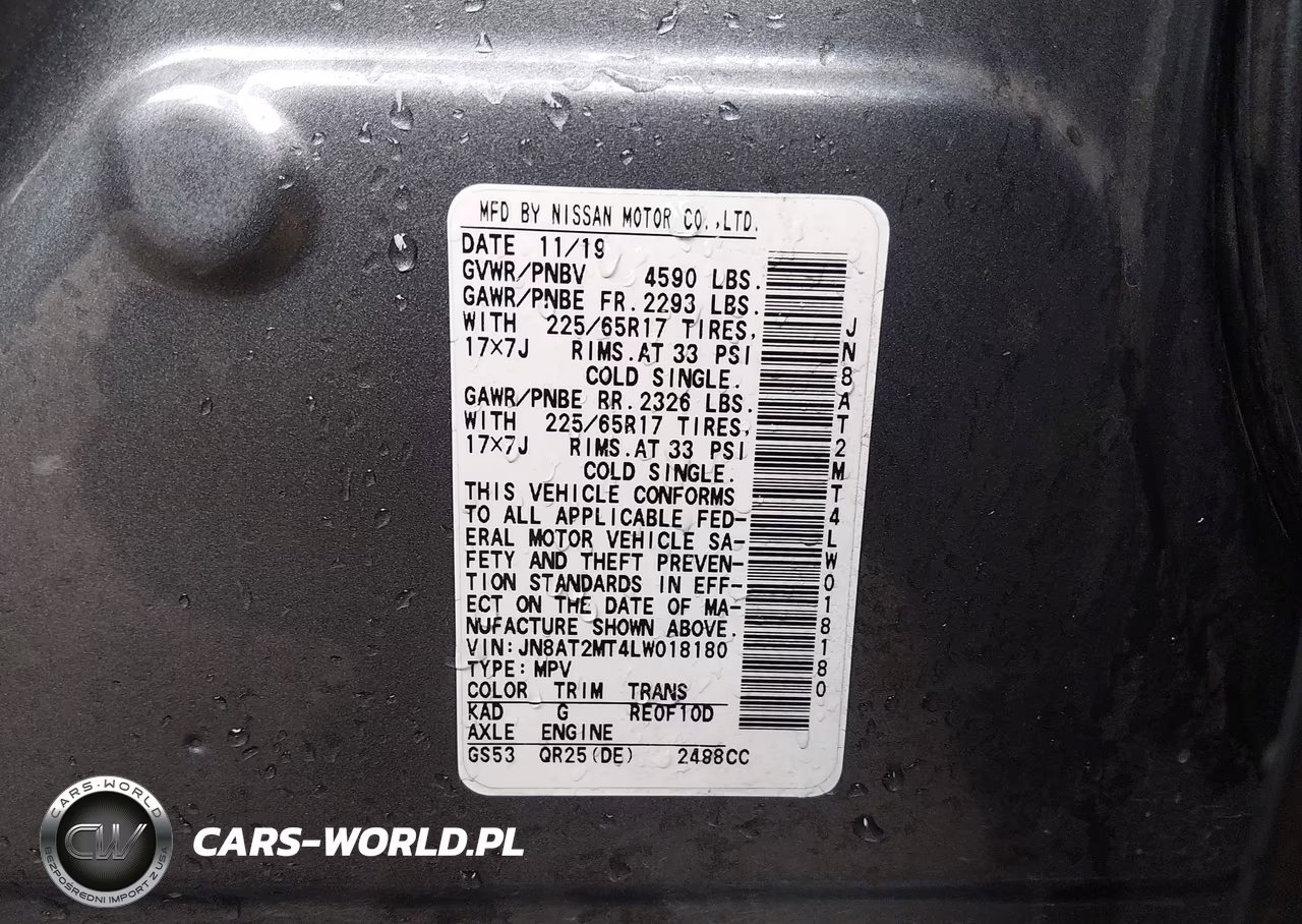 2020 Nissan Rogue S Fwd VIN:JN8AT2MT4LW018180 - 9