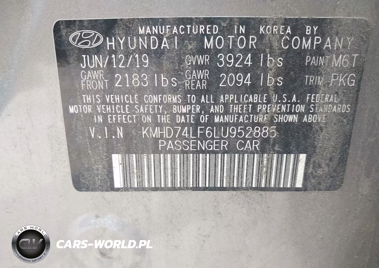 2020 Hyundai Elantra Se VIN:KMHD74LF6LU952885 - 9