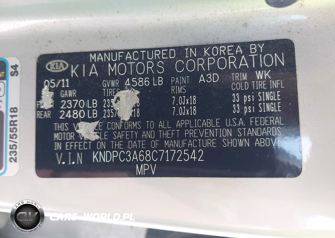 2012 Kia Sportage Sx VIN:KNDPC3A68C7172542 - 9