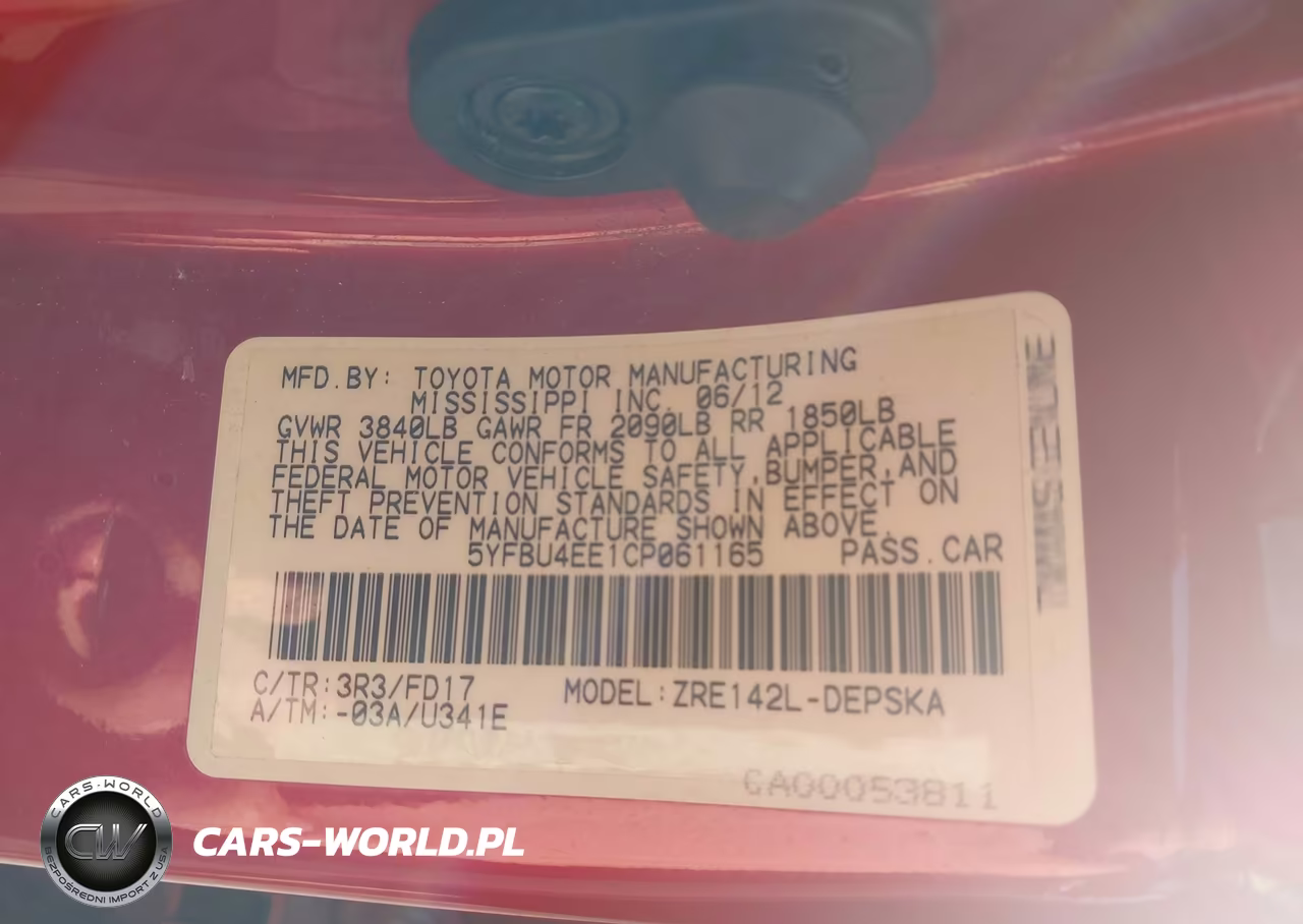 2012 Toyota Corolla S VIN:5YFBU4EE1CP061165 - 9