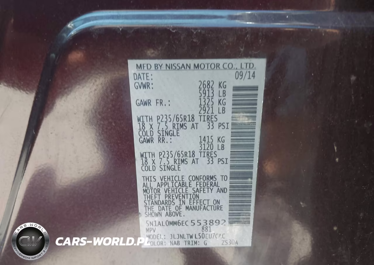 2014 Infiniti Qx60 VIN:5N1AL0MM6EC553892 - 9