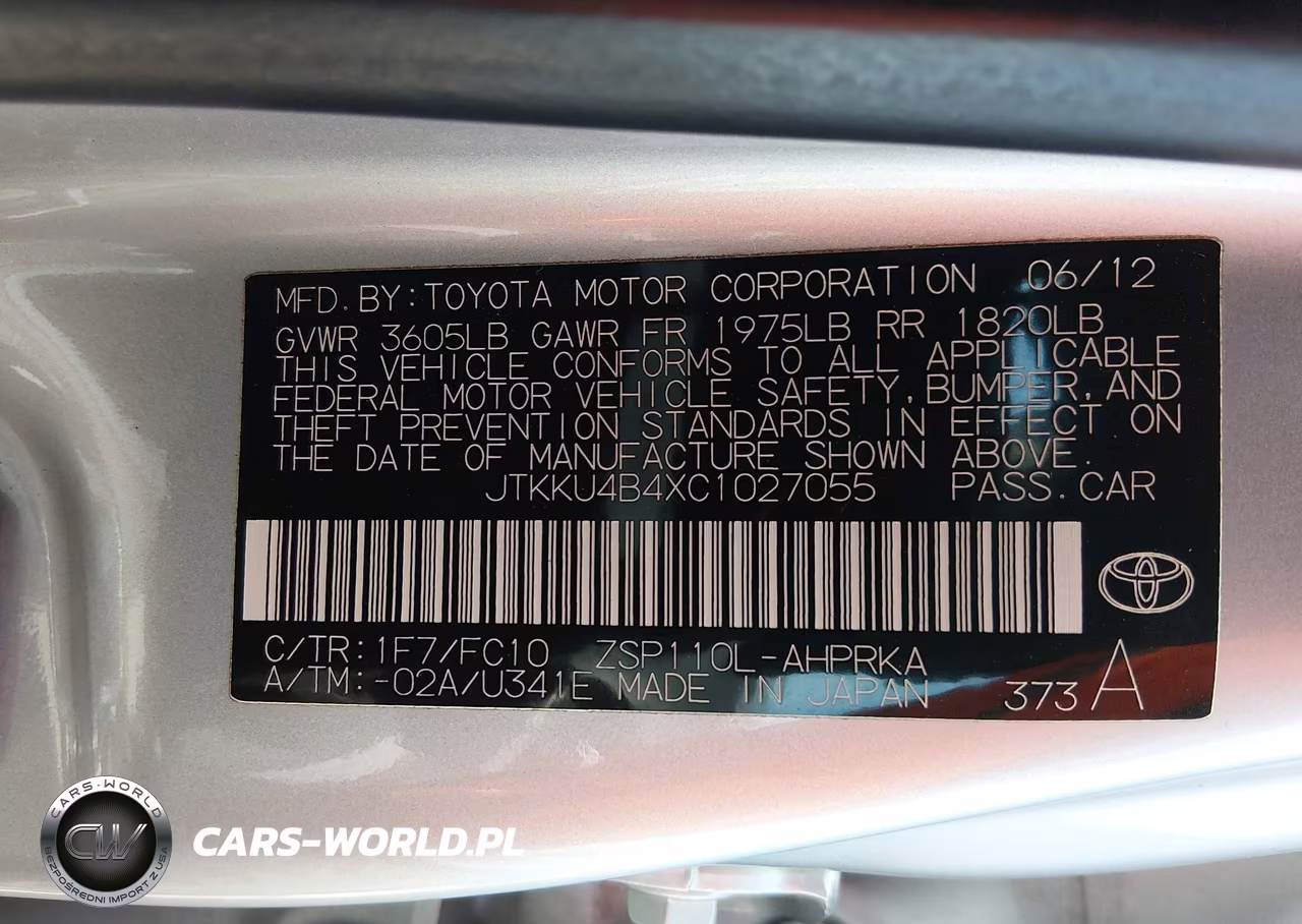 2012 Scion Xd VIN:JTKKU4B4XC1027055 - 9