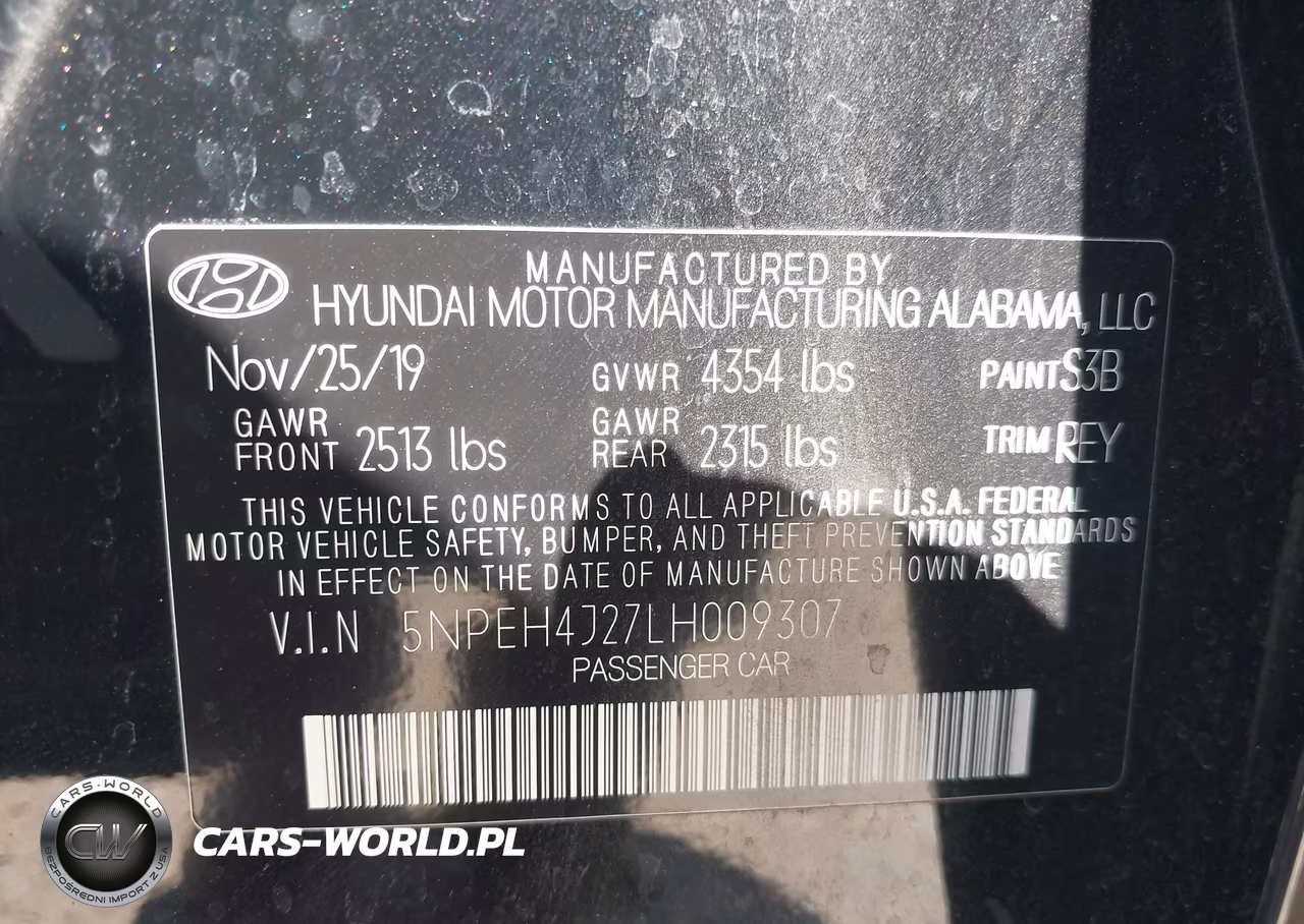 2020 Hyundai Sonata Limited VIN:5NPEH4J27LH009307 - 9