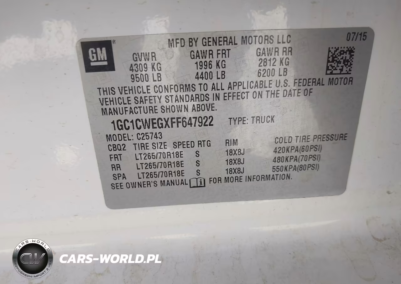 2015 Chevrolet Silverado 2500Hd Built After Aug 14 Ltz VIN:1GC1CWEGXFF647922 - 9