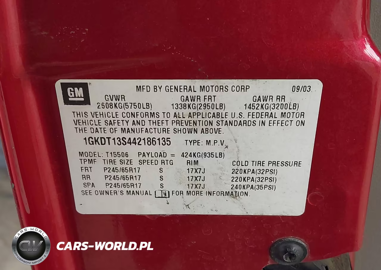 2004 GMC Envoy Slt VIN:1GKDT13S442186135 - 9