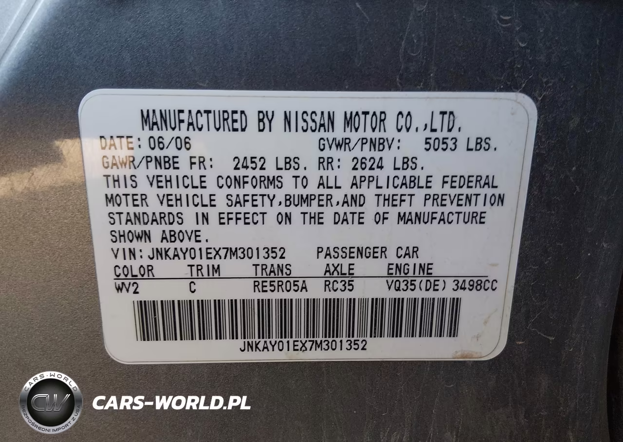 2007 Infiniti M35 VIN:JNKAY01EX7M301352 - 9