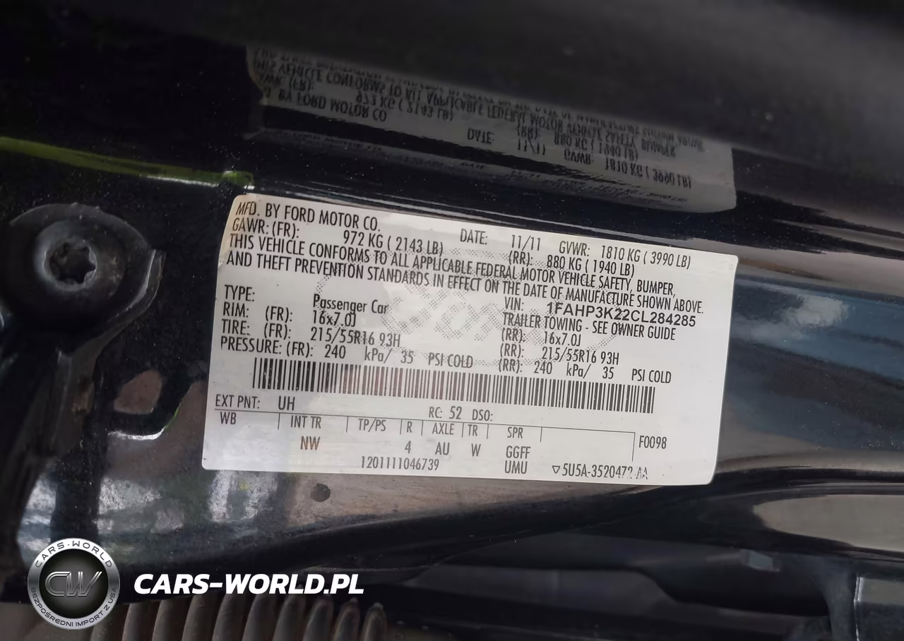 2012 Ford Focus Se VIN:1FAHP3K22CL284285 - 9