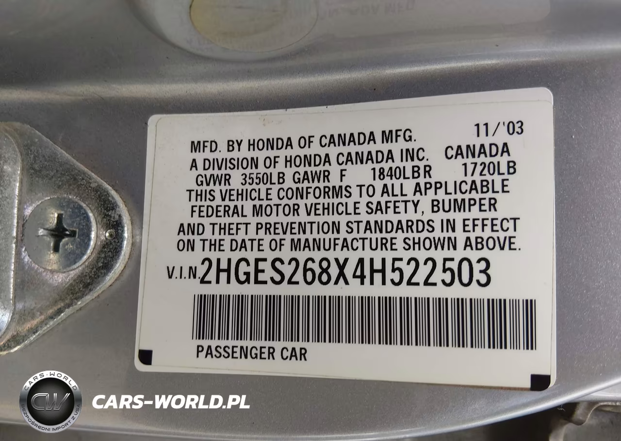 2004 Honda Civic Ex VIN:2HGES268X4H522503 - 9